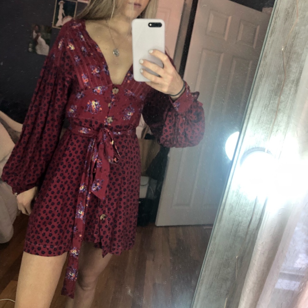 Free people boho button up dress